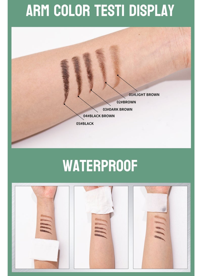 ZMDREAM Eyebrow Pencil 4-Tips , Long-lasting makeup,Waterproof,Beauty eyes Smudge Resistant,Benefit Soft Finish,kajal Brown - Image 2